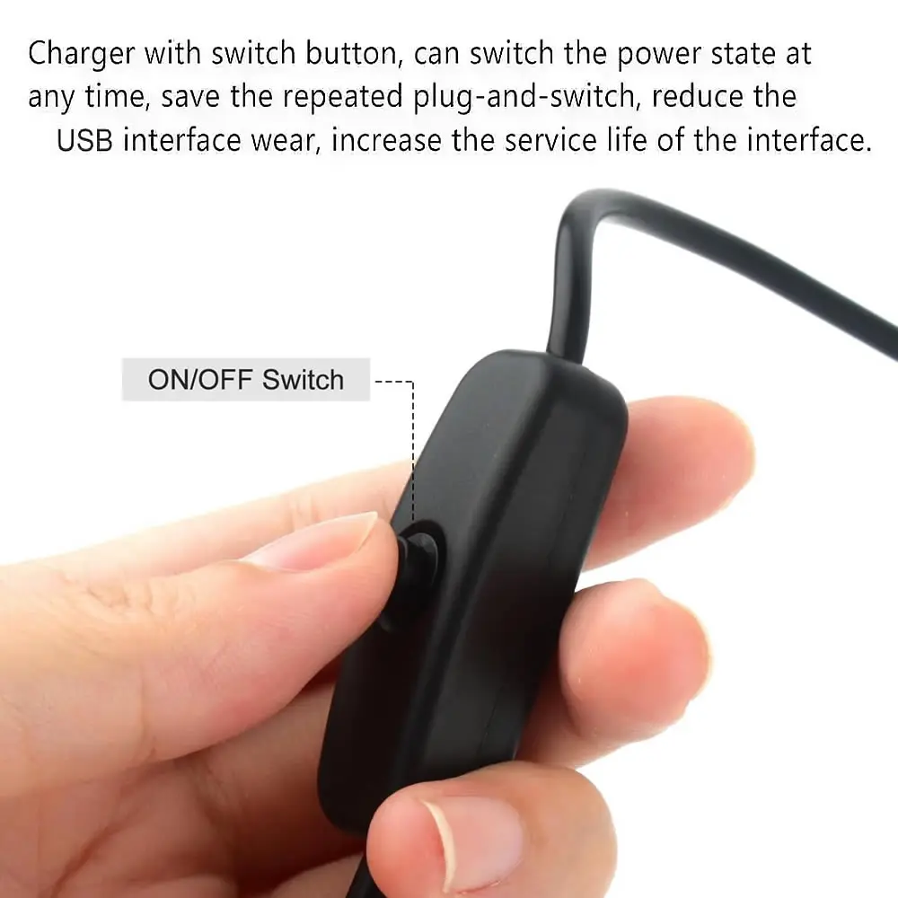 2 in 1 USB C タイプC - USB 2.0 OTGアダプターケーブル（スイッチ付き）、USBオス-メス延長コード（充電・データ同期用）