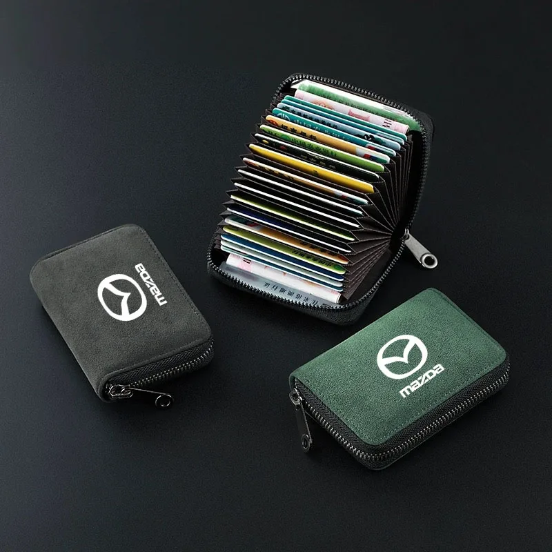 

Car Cards Holders Bank Credit Coin Pouch Wallets Bag Business Zipper Card Holder Mazda 3 Alexa CX4 CX5 CX8 DJ BL BM GJ CX5 CX3