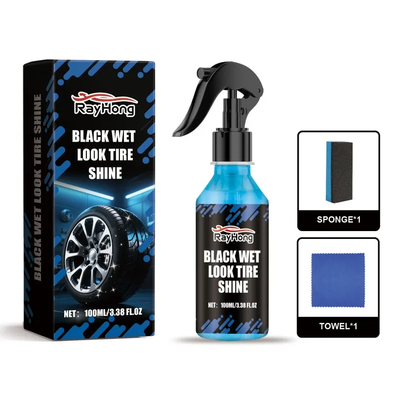 بخاخ تاير شين عالي اللمعان، مظهر رطب طويل - حماية تدوم طويلاً، مضاد للبهتان والتشقق