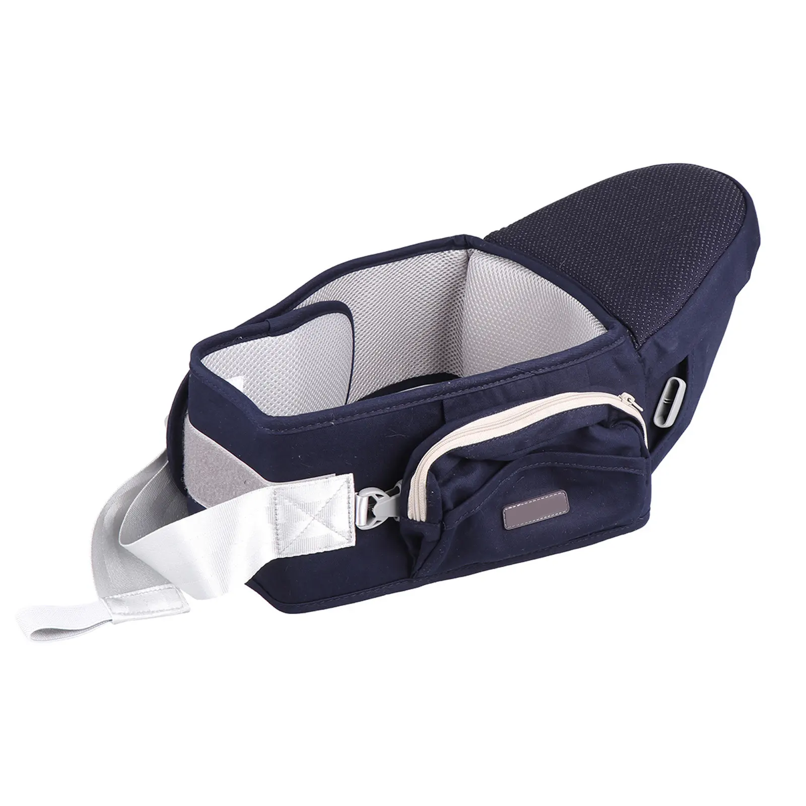 

Multifunctional Baby Waist Stool Dark Blue Breathable Infant Hip Seat Non-Slip Toddler Front Carrier Pockets Design Adjustable