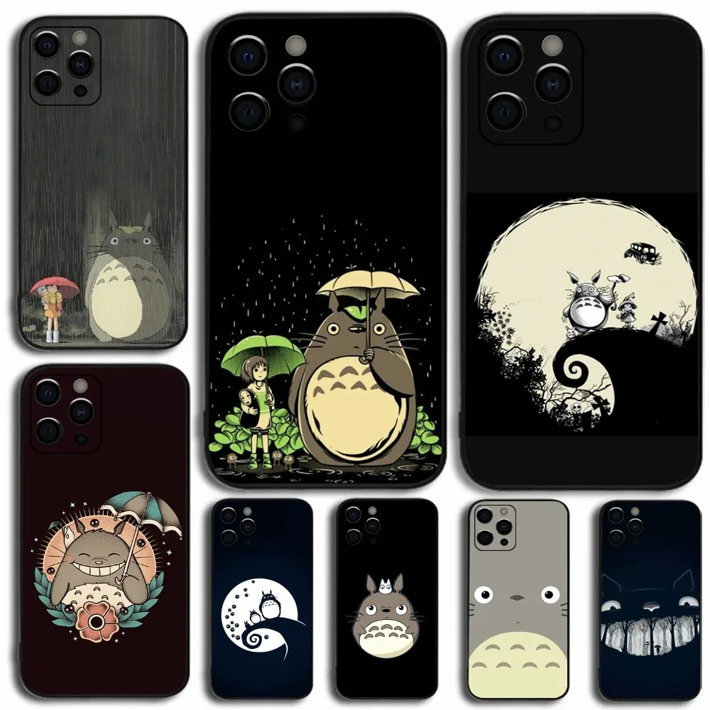 

Anime Cartoon Cute T-TotoroSes Phone Case For Apple iPhone 15,14,13,12,11,Pro,X,XS,Max,XR,Plus,Mini Soft Black Cover