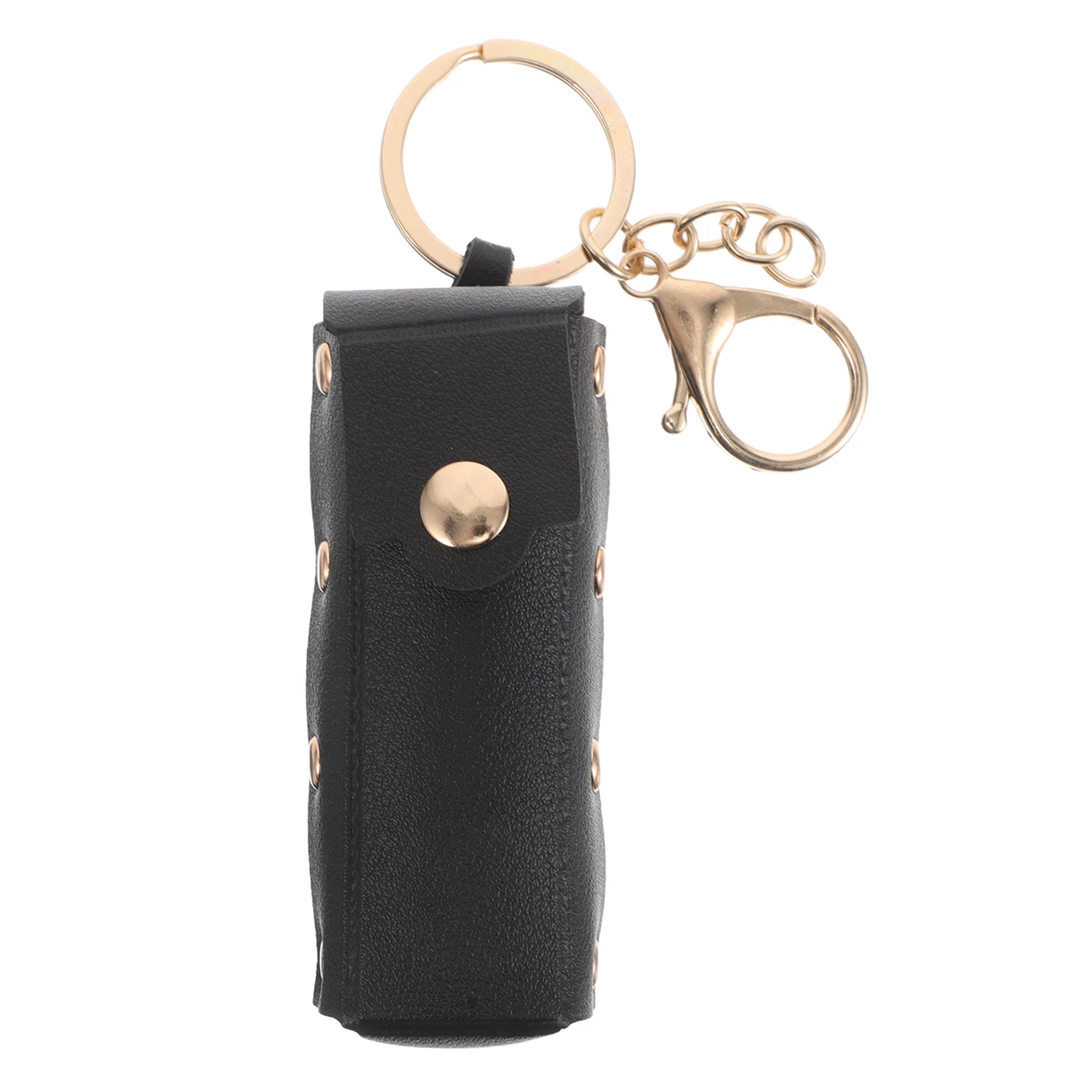 

Lipstick Protective Case Holder Keyring Bag for Purse Brown Portable Lip Gloss Sleeve organizer keychain storage cosmetics