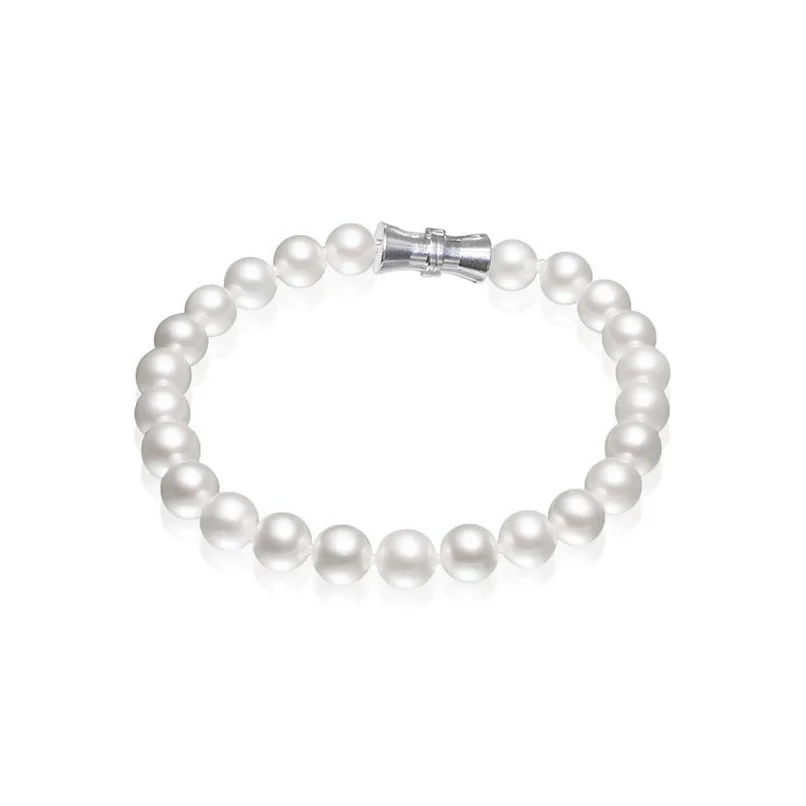 

Браслет из натурального белого жемчуга Южных морей диаметром 7 дюймов, 9-10 мм.