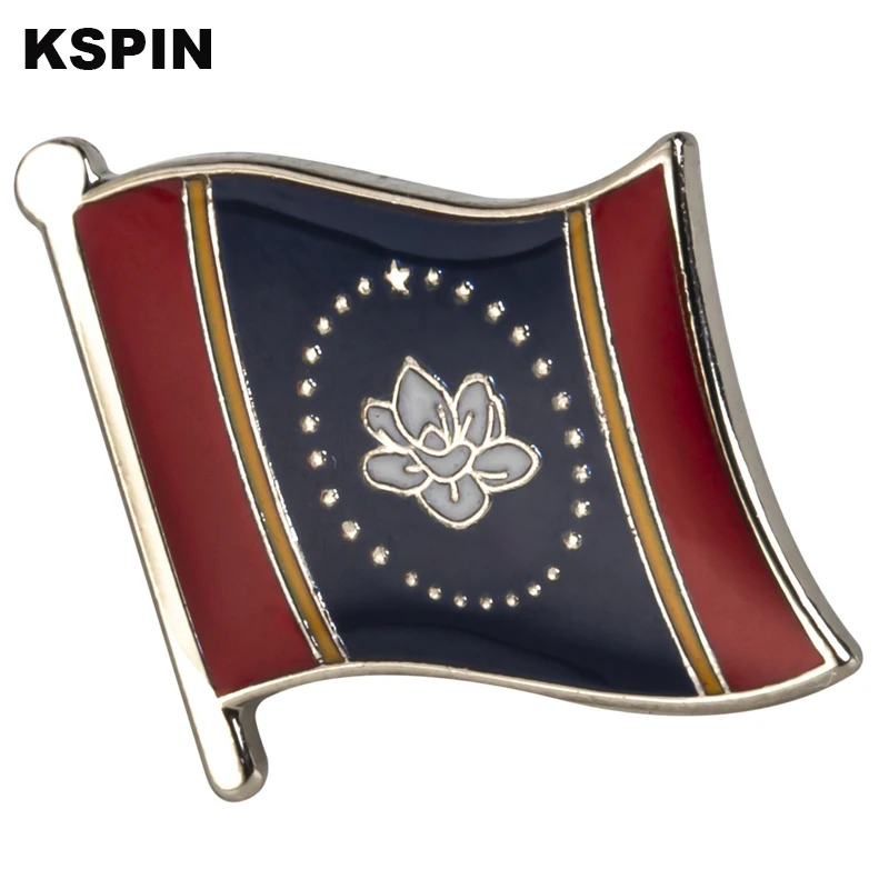 Mississippi Flag Badge Lapel Pin Brooch Lapel Pins Badges on Backpack Pin Brooch