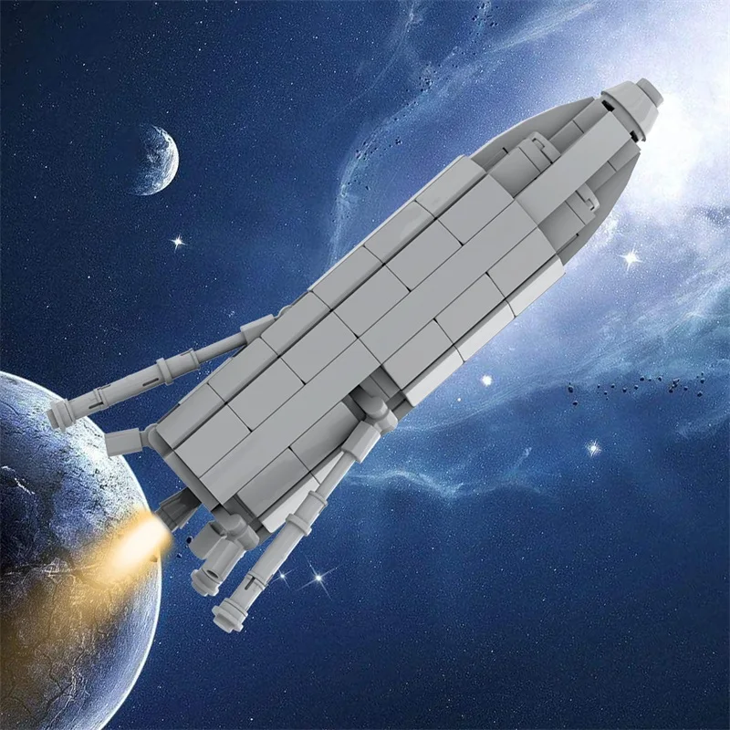 MOC SpaceX Starhopper Rocket Building Blocks Model Space Exploration Rocket Carrier Rocket Bricks DIY Creative Toys Child Gift