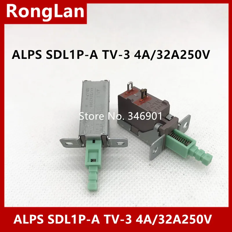 Imported Alps key switch  SDL1P-A TV-3 4A/32A250V with lock screw hole high current Hole foot power switch-10PCS/LOT