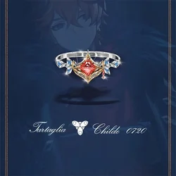 Genshin Impact Tartaglia Popular Game 2D Peripheral Characters Same Style Ring Cos Ring Accessories Cosplay Costumes DIY Props