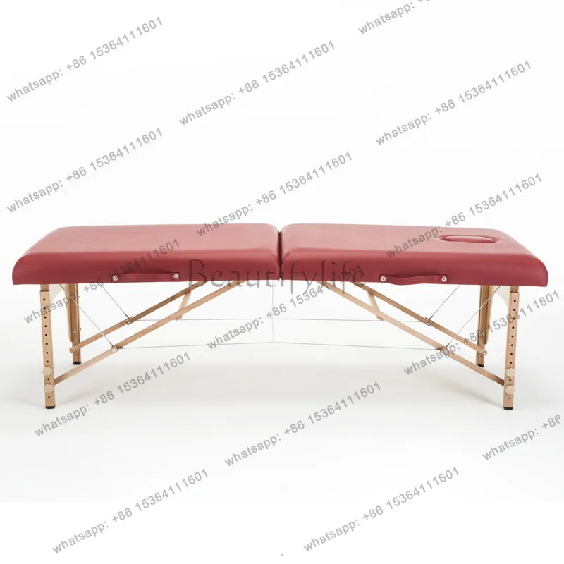 LSBeauty Handheld Embroidery Design Bed Massage Table Cervical Spine Eyelashes Massage Bed Portable Lettino Per Massaggi