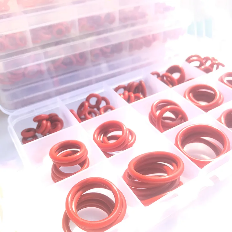 VMQ Dichtungs-O-Ringe Rote Silikonringe Dichtungssatz CS 1/1,5/1,9/2,4/3,1 Silikon-O-Ring Dichtungsscheiben O-Ring Silikagel-Kit – Detail 14