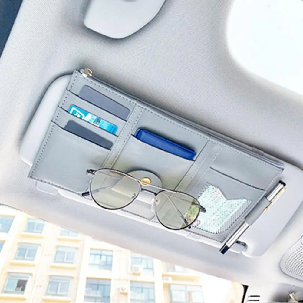 

High-density Lathe Routing Versatile Car Sun Visor Organizer Stylish Storage Solution for Glasses Accessories Car Suv or Truck