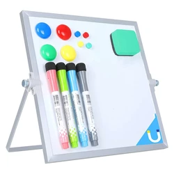 Whiteboard, 10 x 10 Zoll doppelseitige magnetische trocken abwischbare Tafel, 4 Markierungen, 8 Magnete und 1 Radiergummi, tragbare trocken abwischbare Tafeln