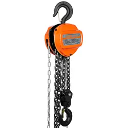 VEVOR 1/2/3T Manual Hand Chain Hoist G80 Galvanized Carbon Steel with Double-Pawl Brake Auto Chain Leading 360° Rotation Hook