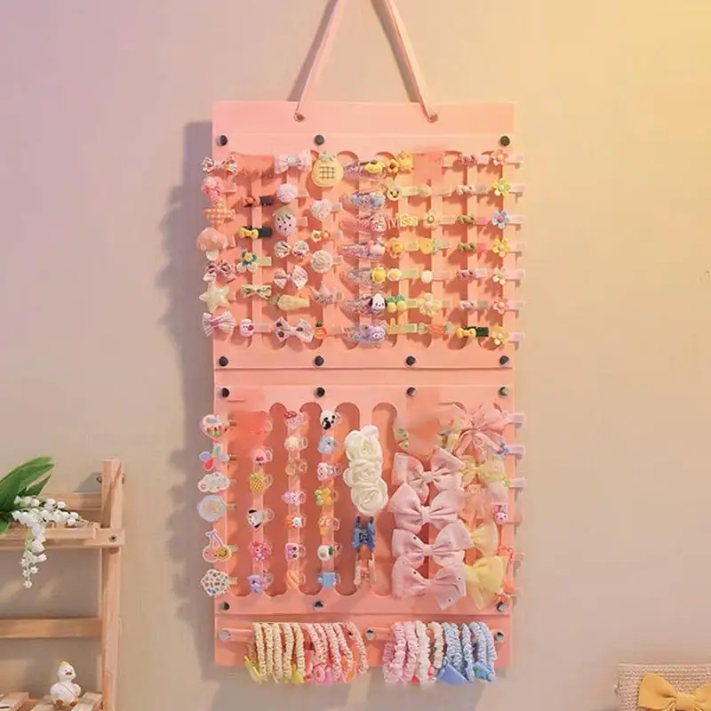 

Hair Accessories Hanging Storage Organizer Wall Decoration Bows Clips Rope Glasses Organizing