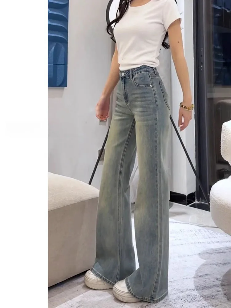 Plus size fce forrado micro queimado jeans feminino outono inverno cintura alta elástica magro perna reta calças casco