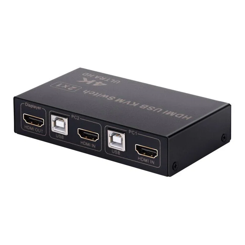 

4K HDMI KVM Switch USB Switcher Box 2X1 for PC