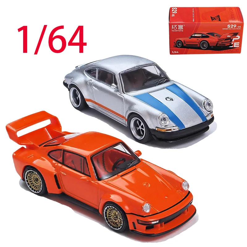 

Poprace Diecast 1/64 Scale Porsche 964 Alloy Car Model Porsche SINGER DLS Turbo Study Play Vehicles Toys for Boys Original Box