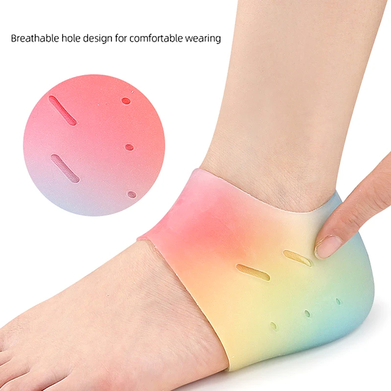 Chaussettes hydratantes en silicone pour les pieds, accessoire de massage spa, gel expansif, respirant, enlève la fréquence cutanée, anti-Contation, outil de soin