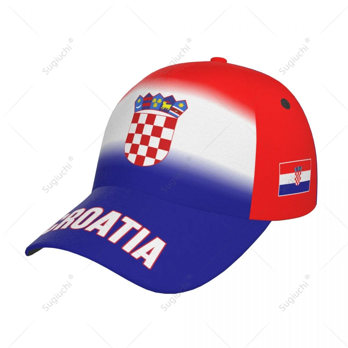 Unisex Baseball Cap Hat Croatia Flag Gradient Color 3D Printing for Tennis Outdoor Bike Bicycle Golf Baseball Sports Fans