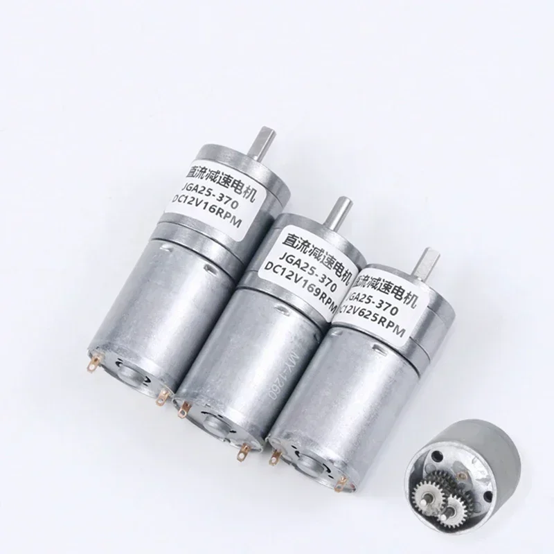 JGA25-370 Motor Dc Motor 6V 12V 24V Elektrische Tandwielmotor Hoog Koppel 5/10/15/30/60/100/150/200/300/400/500/1000/1200 Tpm