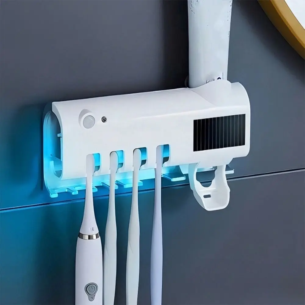 USB 충전 자동 치약 디스펜서 벽걸이형 적외선 살균 치약 짜개 무타공 설치