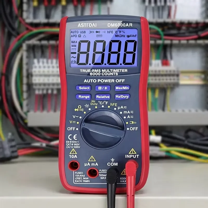 Heavy Duty 6000 Counts 0.01% Accuracy Auto Ranging Digital Multimeter 1000V DC Voltage Tester Ohmmeter Professional