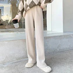 High Waisted Corduroy Wide Leg Pants Women Street Style Ribbed Straight Trousers Woman Casual Plus Size Loose Long Pant Z671