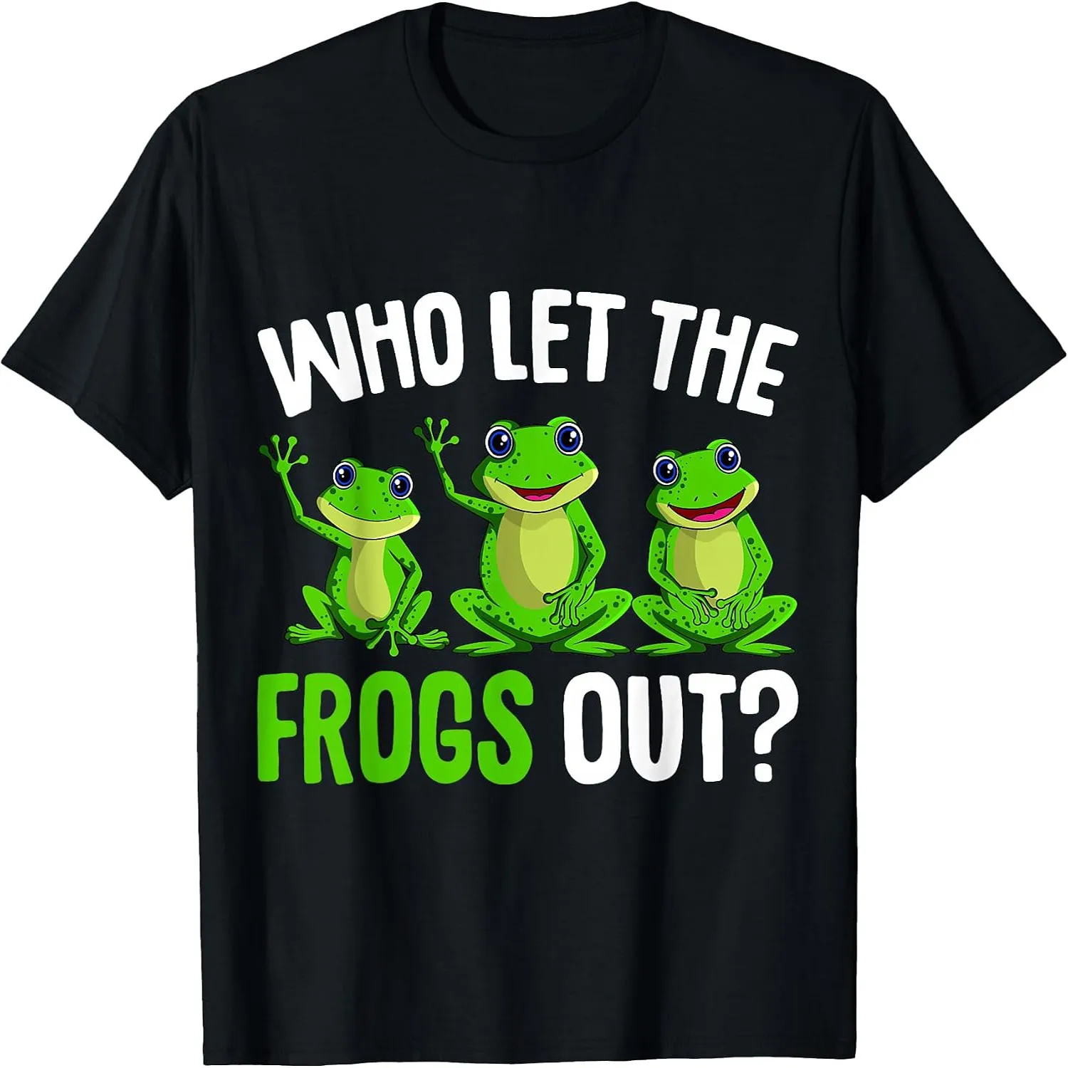 Who Let The Frogs Out Kids Girls Women Frogs T-Shirt