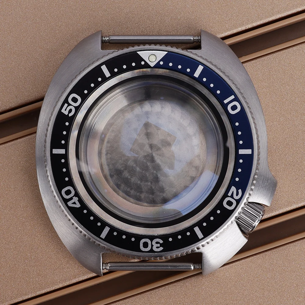 44 مللي متر ساعة رجالي حافظة ل Mod SKX 6105 007 NH34 NH35 NH36 NH38 4R36 حركات التونة الفم وزارة الدفاع أجزاء 28.5 مللي متر الطلب مع حلقة الفصل #2