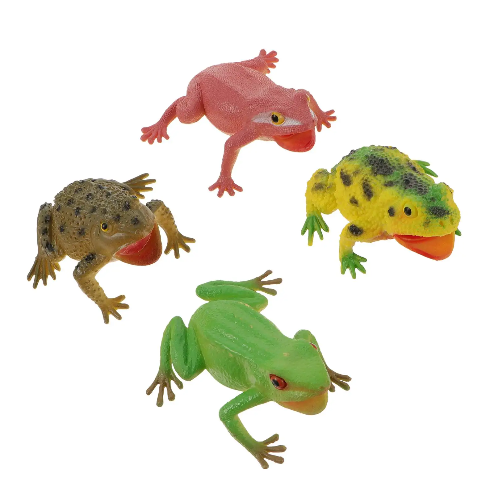 4 Pcs Lifelike Frogs Adornments Realistic Simulation Animal naments Vivid Artificial Frog Decorations Home