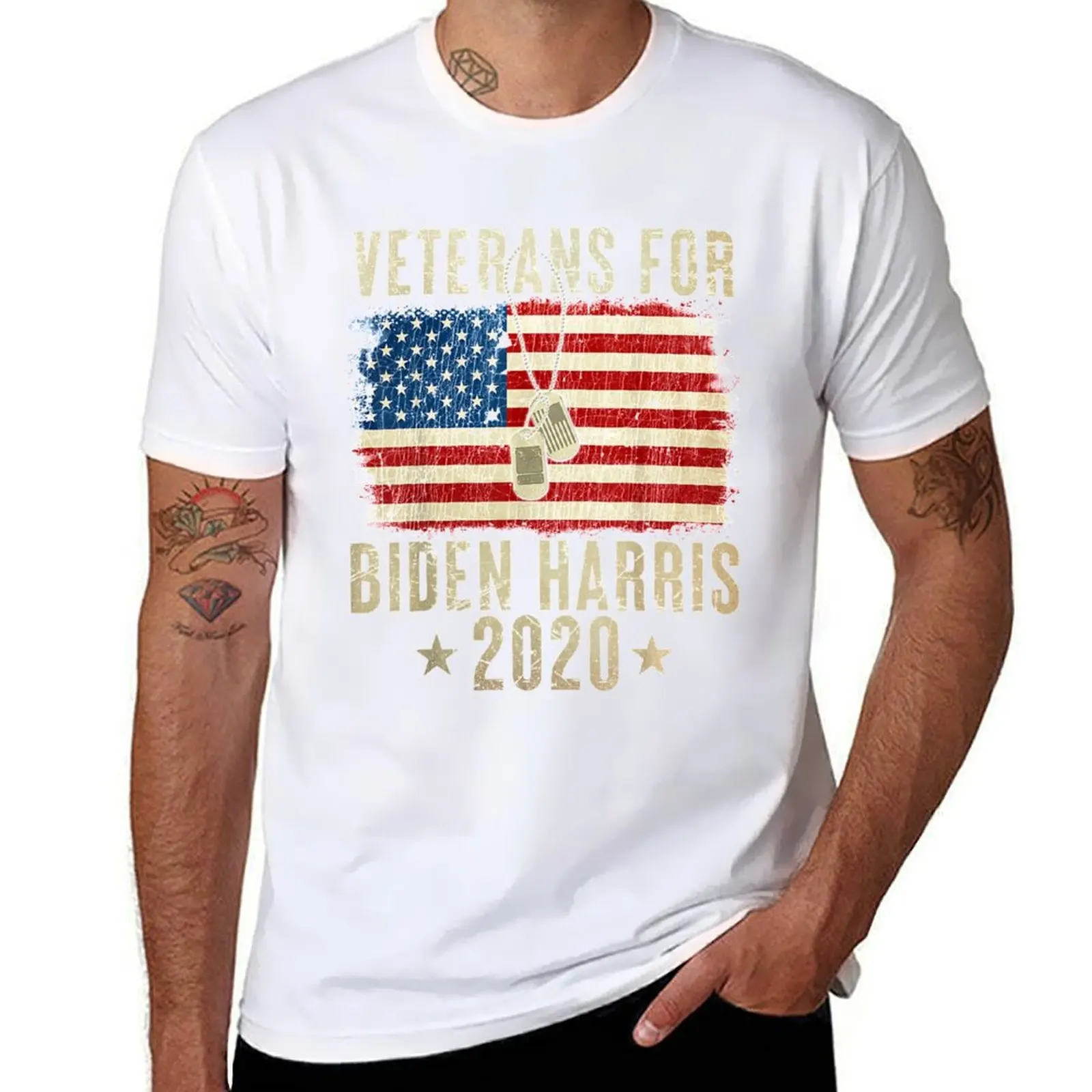 

Veterans For Biden Harris 2020 Usa Flag Vintage T-Shirt t shirt for man t shirt man plain T-Shirt