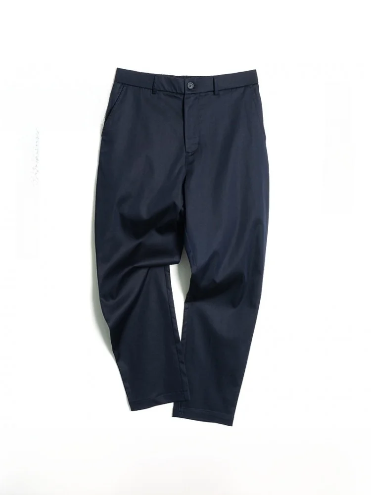 

Легкие повседневные брюки свободного кроя для мужчин среднего и старшего возраста, прямые брюки с высокой талией, на молнии, модные, городские, стильные, дышащие.