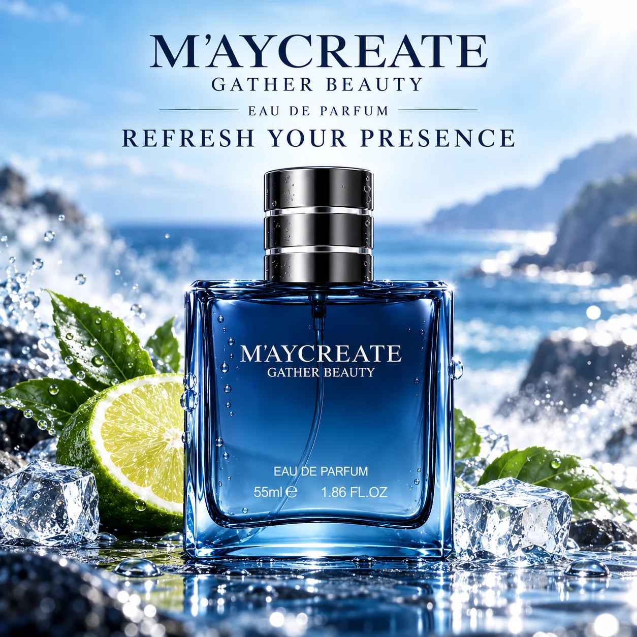 2Packs Men's Cologne Perfume, Durable Eau De Parfum, Fresh Romantic Gentleman Scent, 55ML (1.86 Oz), Perfect Father's Day Gift