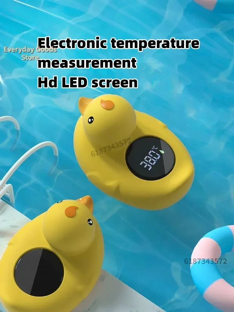 Thermomètre canard jaune pour bébé, thermomètre de bain pour bébé, thermomètre de douche, capteur de température sûr pour bébé, flottant, étanche, pour bébé