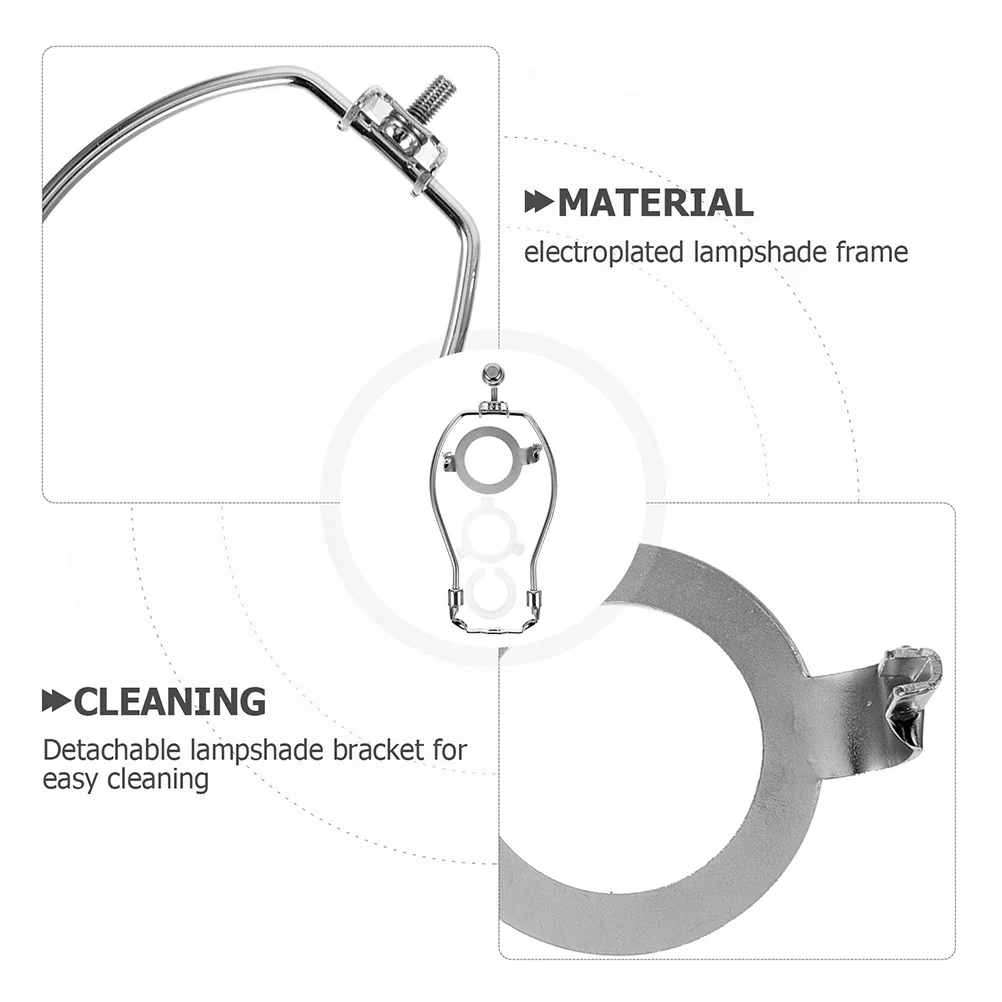 

Iron Lampshade Horn Bracket Multifunctional Table Floor Lamp Frame Home Decor Creative Light Shade Harp Holder