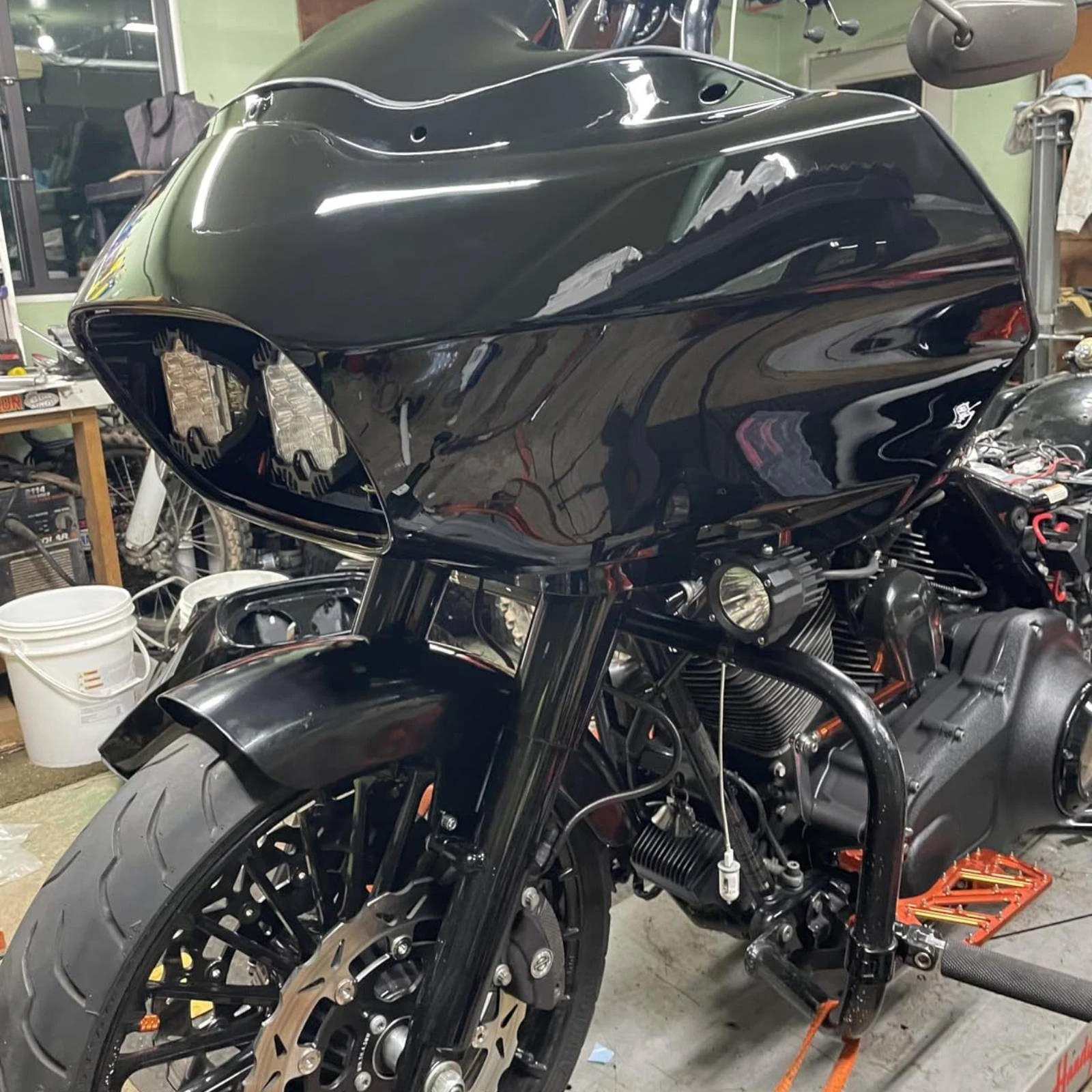 Front Fairing Shell Long-Lasting Fairing with Headlight Cutouts Motorcycle Part Lightweight Heavy-Duty for Custom Projects