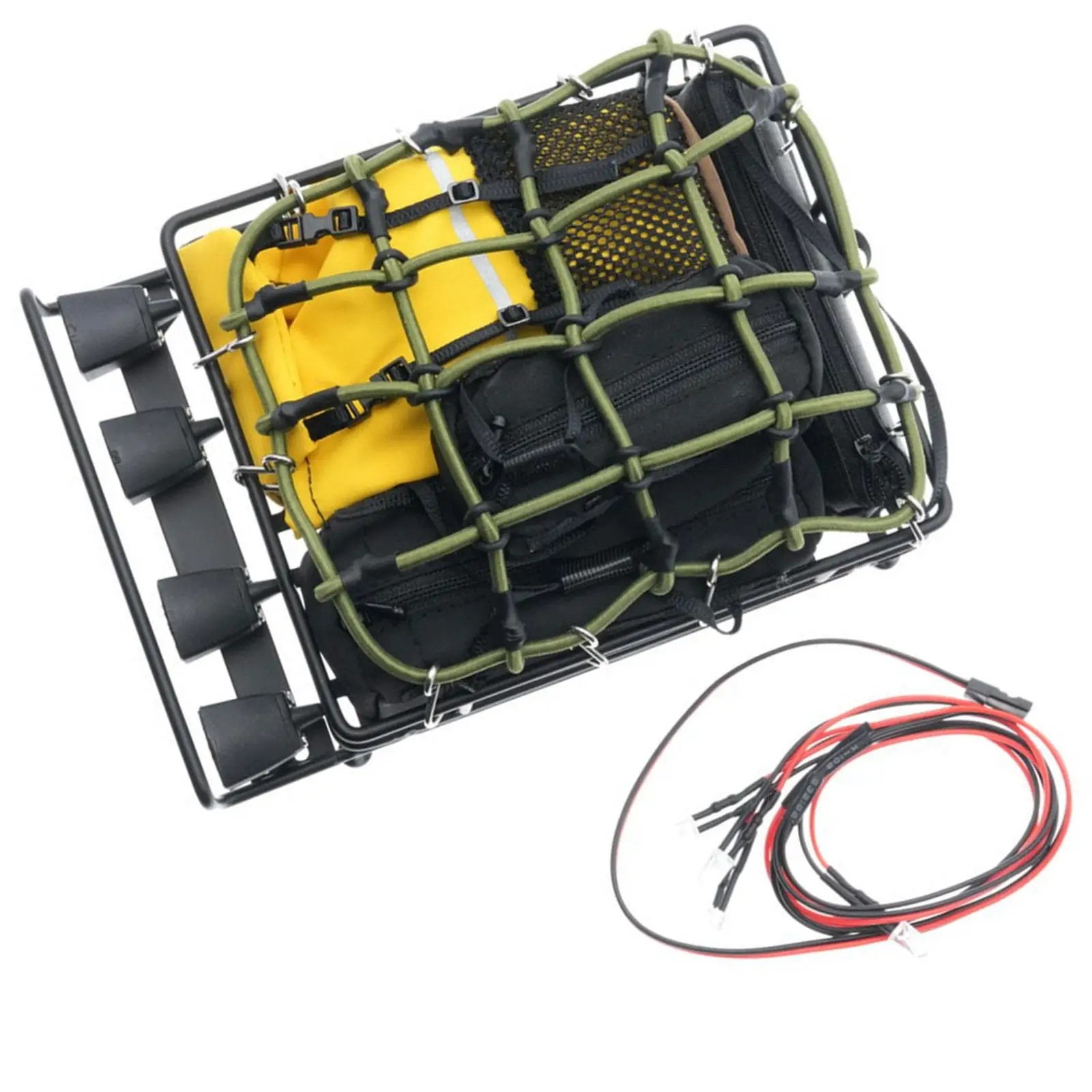 

RC Car Roof Rack and Pack Kit Multiple Waterproof Bags for 1/10 1/12 1/14 Scale