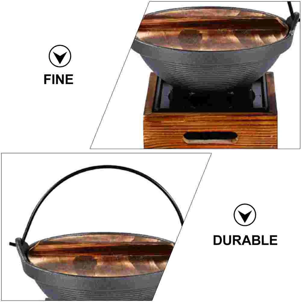 Sukiyaki Outdoor Picnic Cookware High Temperature Pot Saucepan Hanging Stewpan for Hone Iron Soup Mini Oven