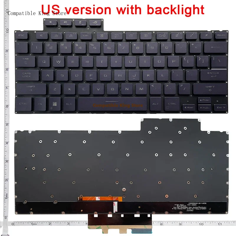 L+US Laptop Keyboard Backlight New For ASUS ROG Zephyrus G14 GA402 GA402RK GA402RJ GA402R GA402RU GA402X GA402XV
