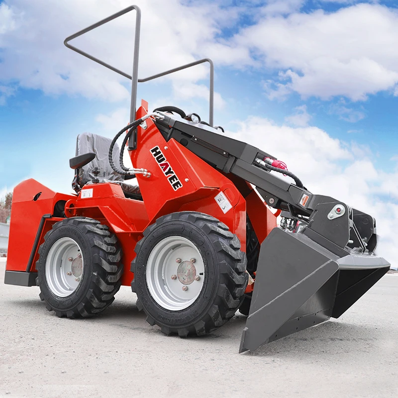 2026 جرافة انزلاقية صغيرة ديزل CE Epa Kubota محرك محمل صغير الزاحف 500 كجم 1 طن جرافة ذات عجلات صغيرة للبيع