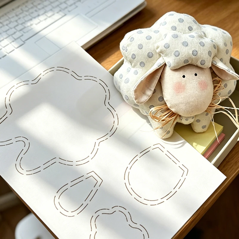 YOMDID 1pc Cute Little Sheep Pendant Patchwork Quilting Template Decorative Sewing Template Durable Patchwork Tool PET Template - view 5