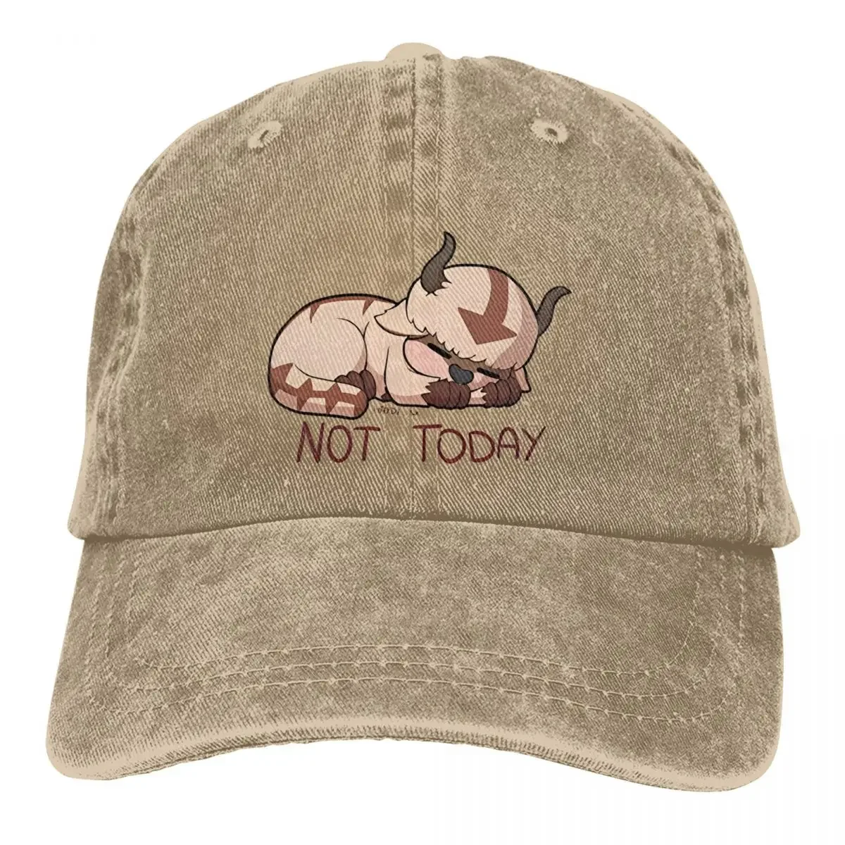 Appa Aveter Tha Lest Alrbandar Cartoon Baseball Caps Fashion Distressed  Sleepy Not Today Men Women Adjustable Fit Caps Hat