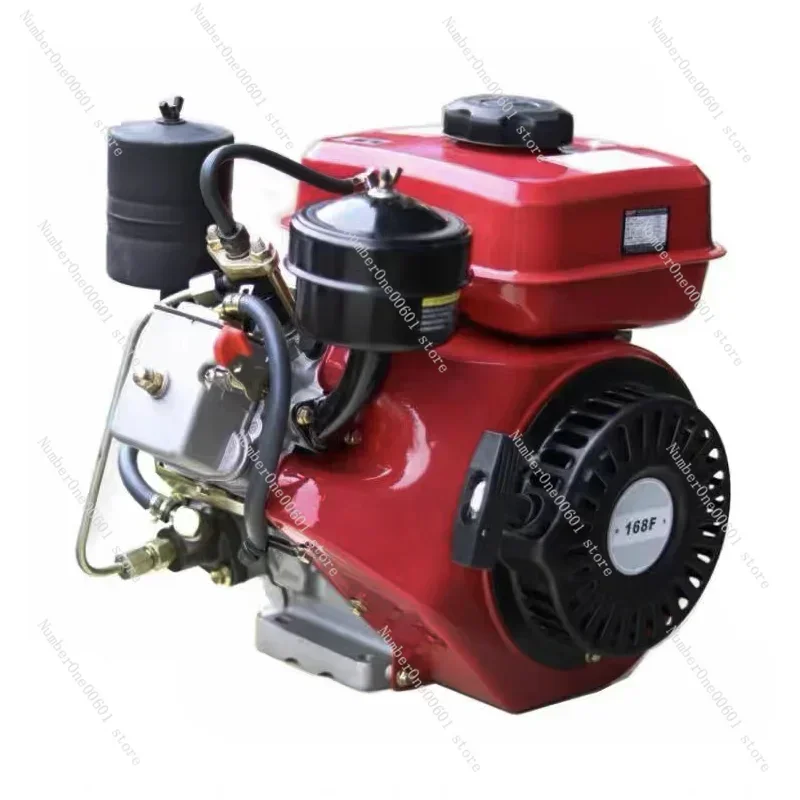 High-Power Air-Cooled Diesel Engine Oil Tank 168F Threshing Machine Agricultural Micro-Tiller Pumping Oil Pump Generator Head