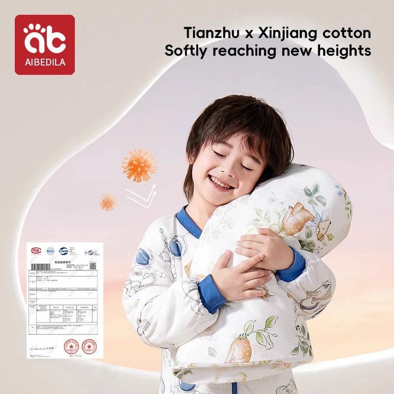 AIBEDILA Kids Onesie Boys Girls Long Sleeve Bamboo Cotton Pajamas Children Winter Cartoon Pyjama Baby Sleepwear Sleeping Bag