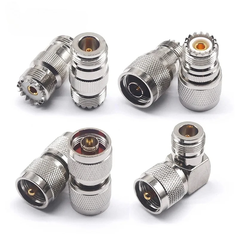 

1/2/4/10pcs RF connector UHF-JKW UHF N-S male and female UHF/N-KJ M female elbow 90 degree SL16/SO239 right angle RF adapter L