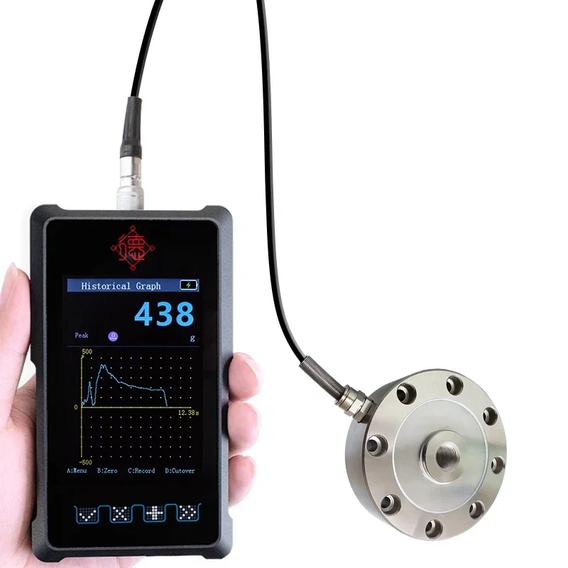 Rechargeable Handheld Dynamometer Digital Force Gauge with Load Cell Pull Push Measurement Instrument