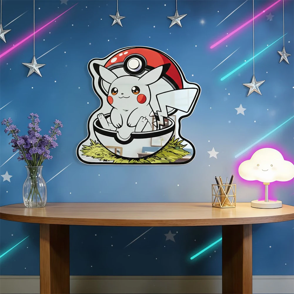 Dragon Ball Z\Pokemon\Miroir Anime One Piece Gengar/Pikachu Miroir transformez votre pièce dans une scène Manga vivante