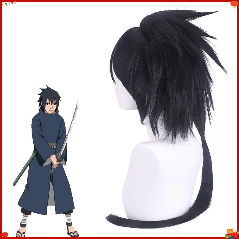 Synthetic Cosplay Wig Inspired By Uchi-Wave Red-Eye Brother, Dark Shadow L, Short Layered Anime Style Hair, Heat Resistant