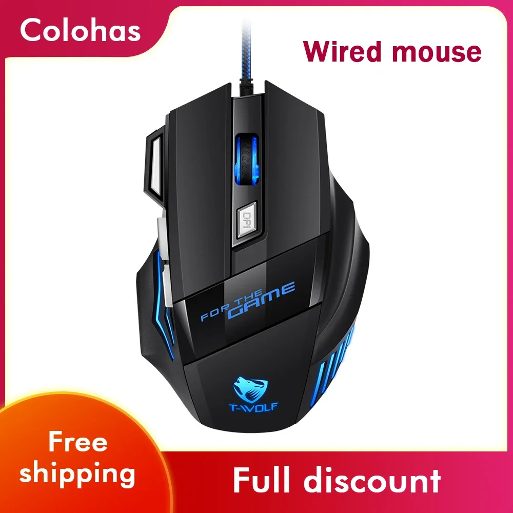 M1 Mechanical Wired Gaming Mouse 7 Keys Wired Ergonomic Mouse Backlit Glowing USB 3600 Dpi Gaming Mouse For PC Computer Desktop