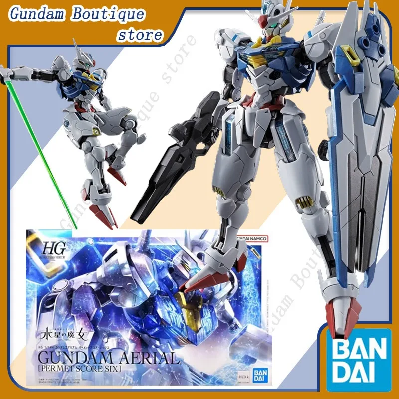 

Bandai натуральная GUNDAM AERIAL [PERMET SCORE SIX] HG аниме фигурка Коллекционная сборная модель игрушки украшения подарок для детей