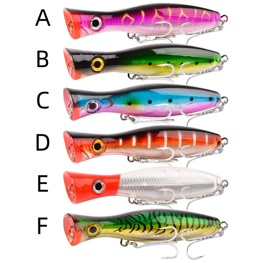 1PC Saltwater Fishing Topwater Floating 12.5cm/41g Big Popper Lure Fishing Articulos Type Artificial Bait